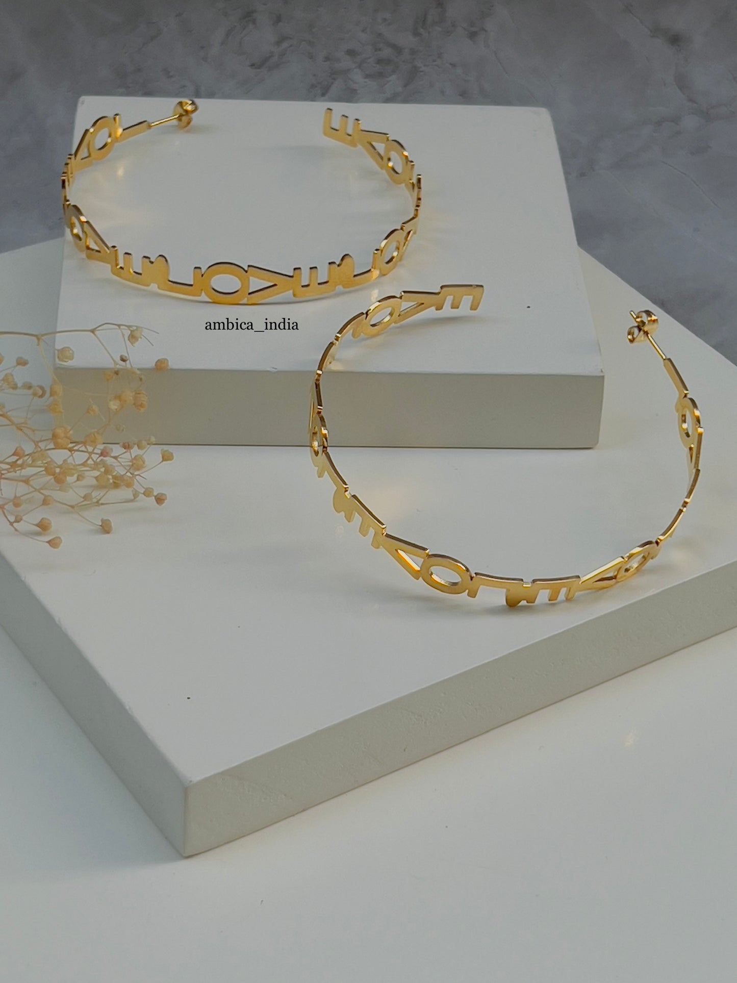 Love gold plated big hoops