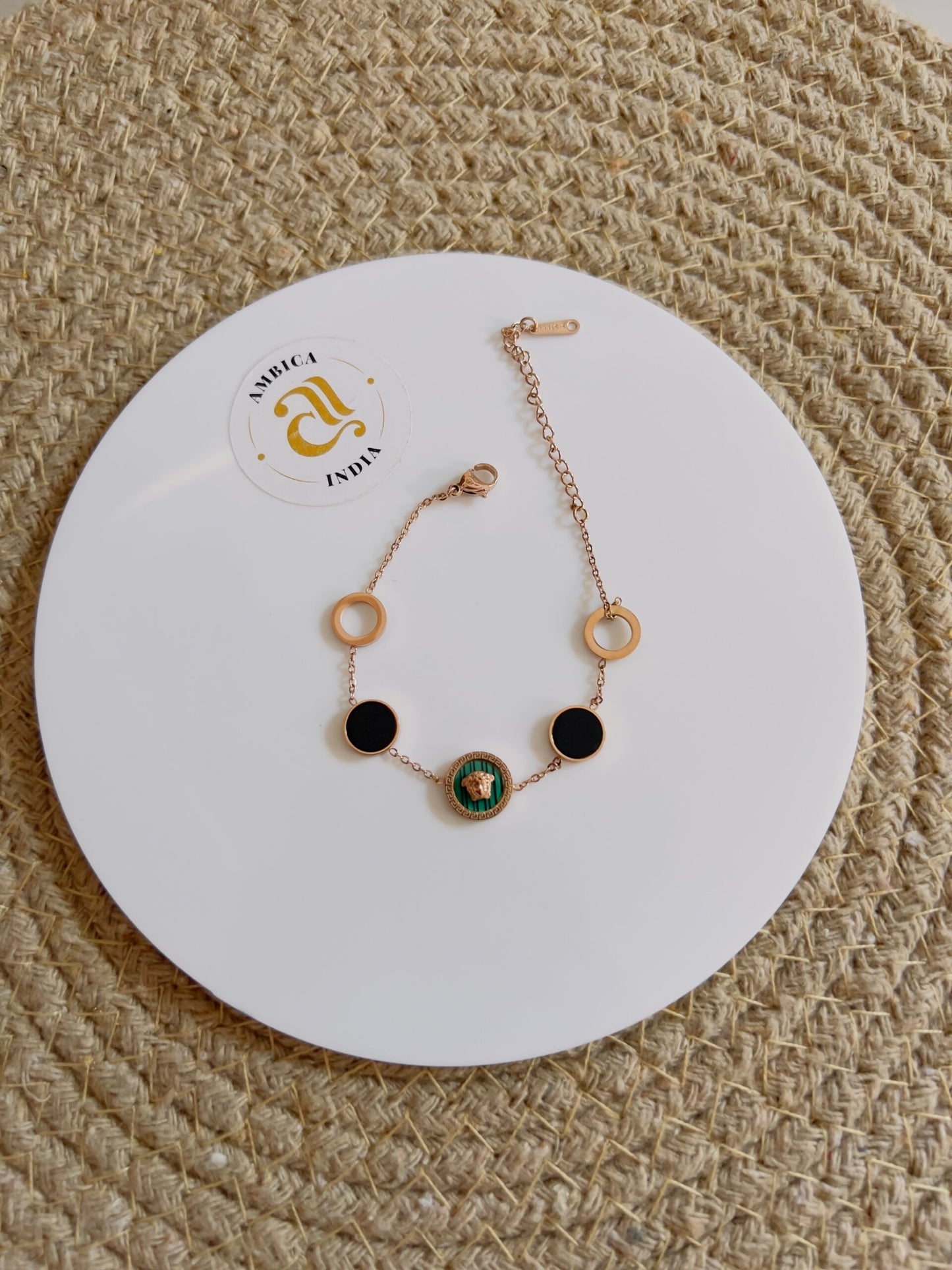 Versace Green Adjustable Bracelet