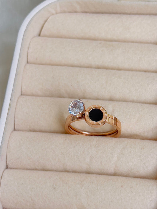 Roman with Diamond Ring Set