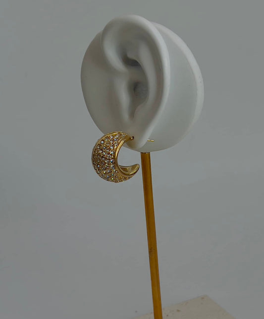 Bold studded drop earrings