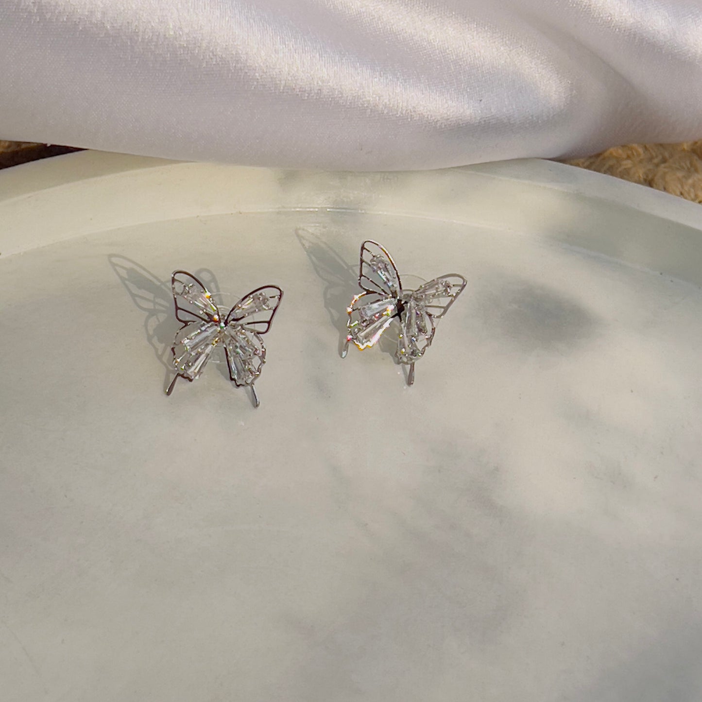 Crystal butterfly earrings
