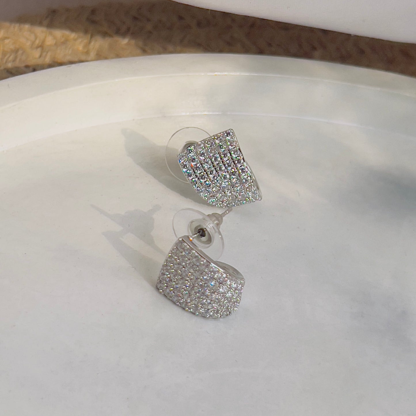 Crystal studded small earrings