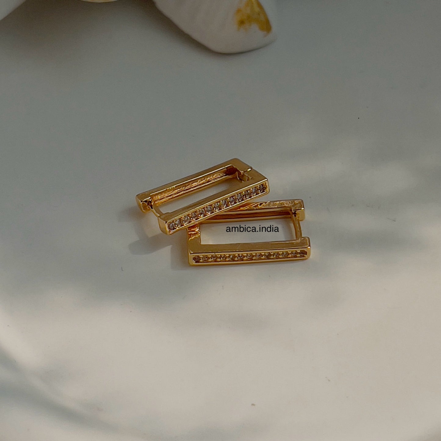 Rectangle dangle earrings