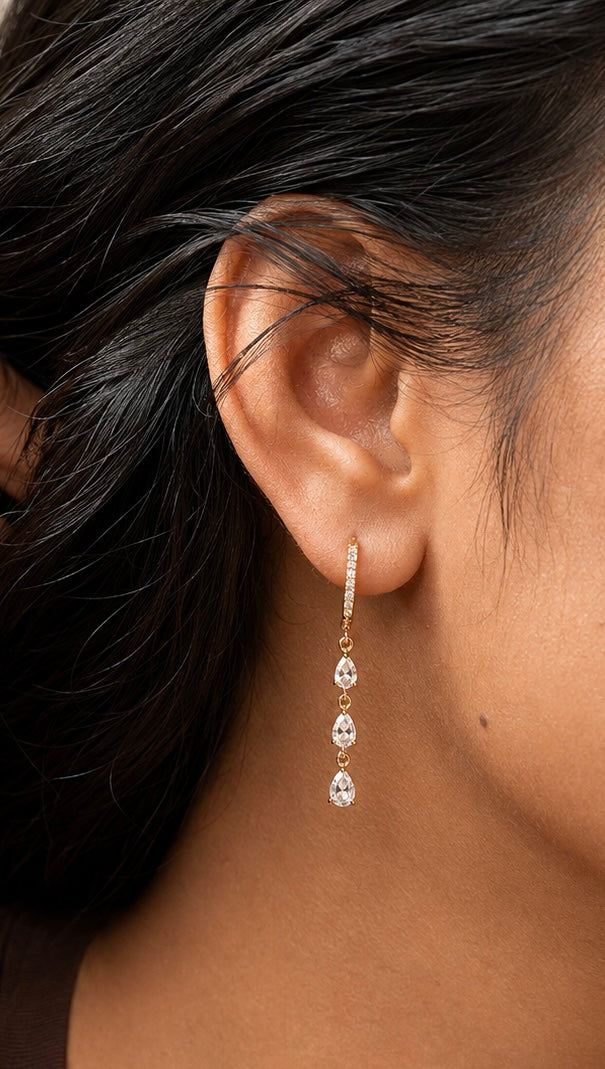 Twinkle Tear Drop Earrings