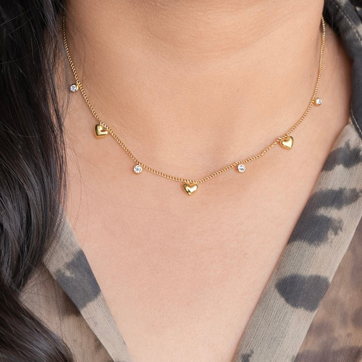 Heart with crystal necklace