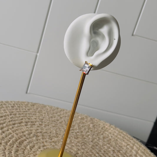 White Crystal stud earrings