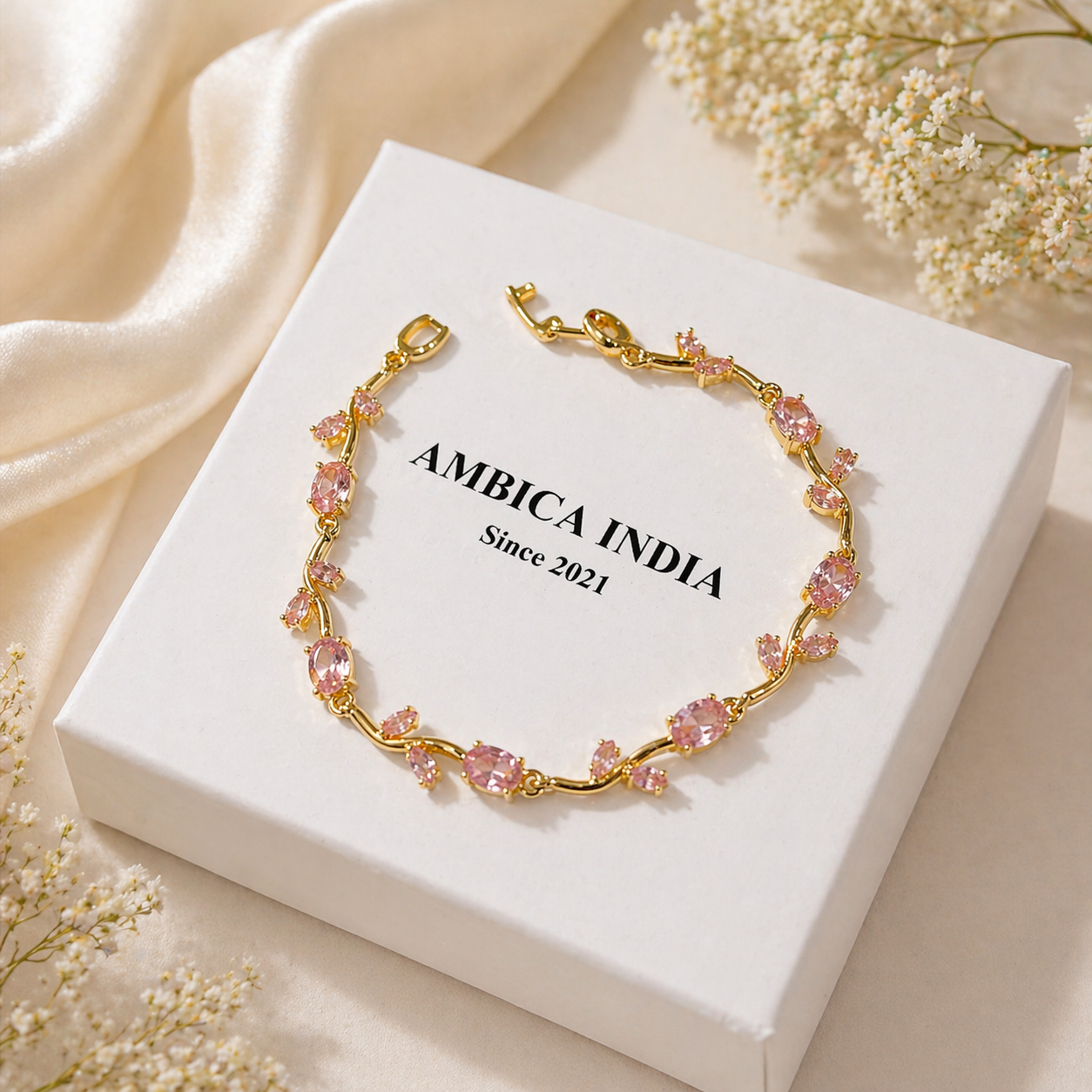 Pink Tulip Bracelet