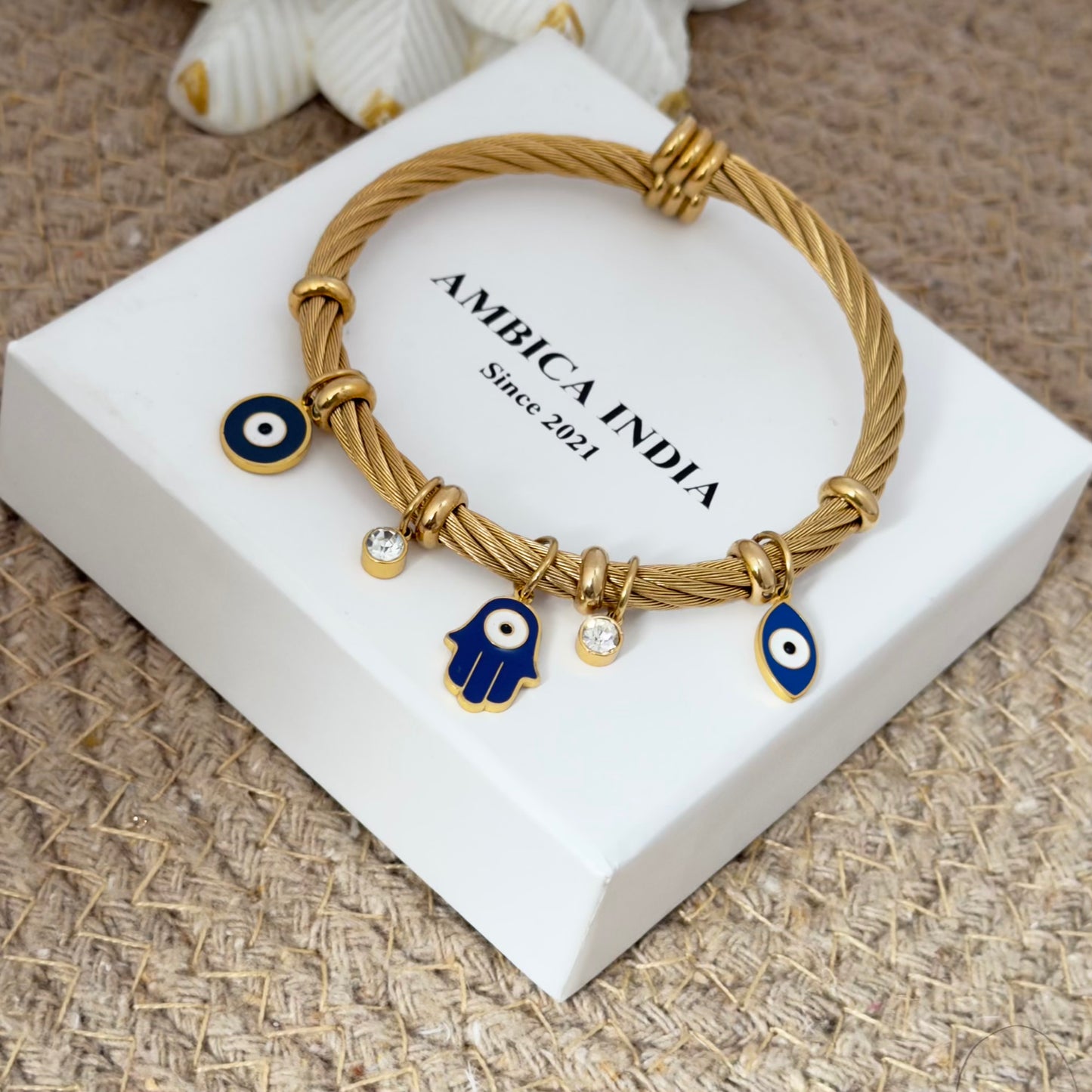 Evil eye charm bracelet