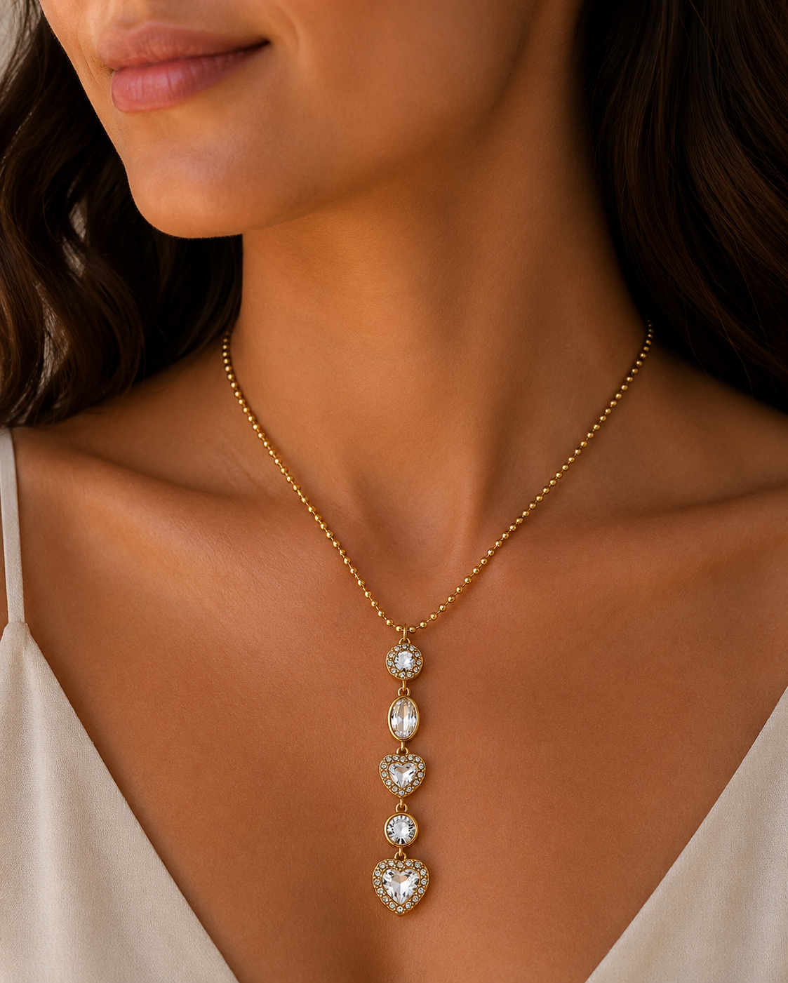 Vintage Glam Drop Necklace