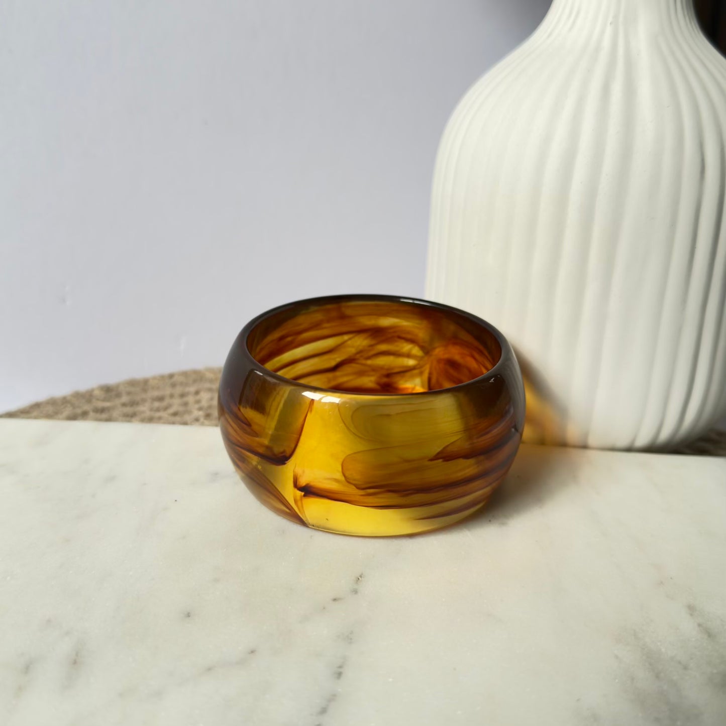 Brown luxe chunky bangle