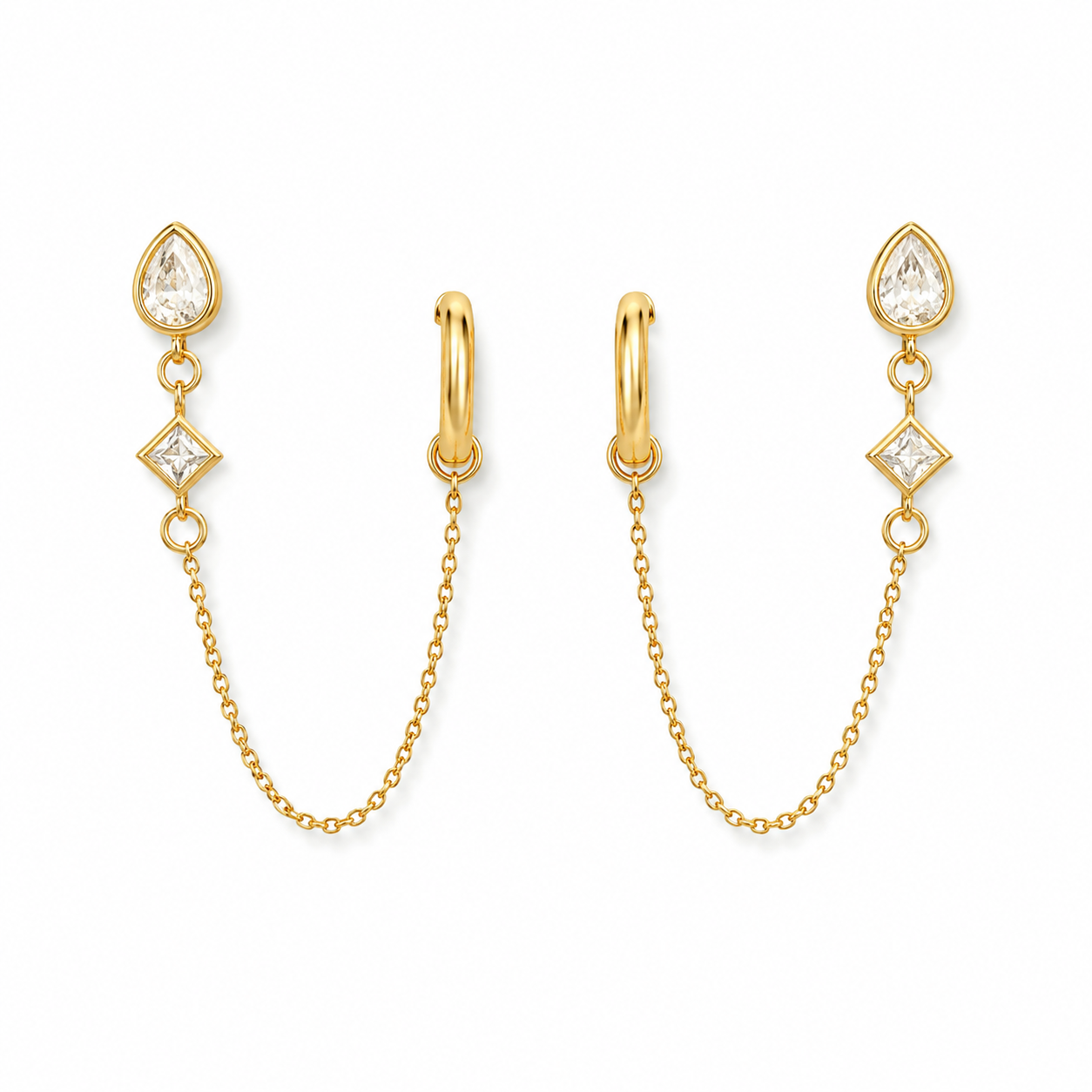Elegant Dual Piercing Earrings