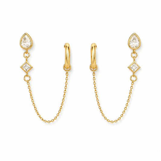 Elegant Dual Piercing Earrings