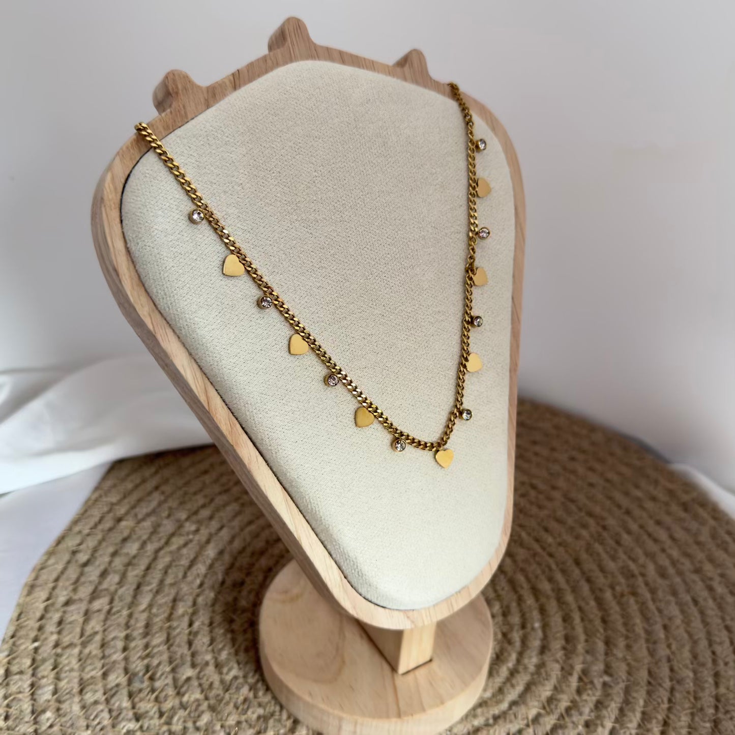 Heart with crystal necklace