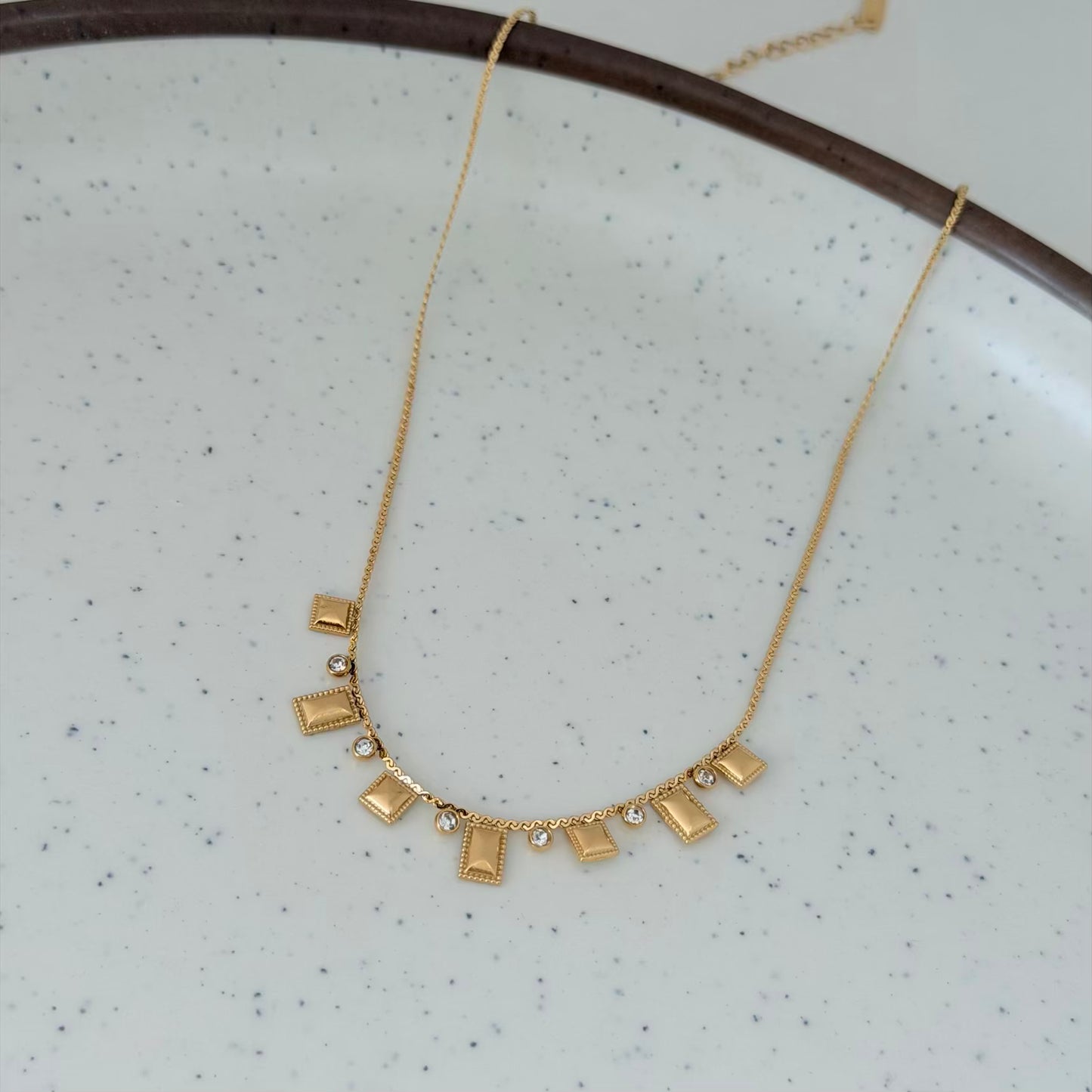 Bella square necklace