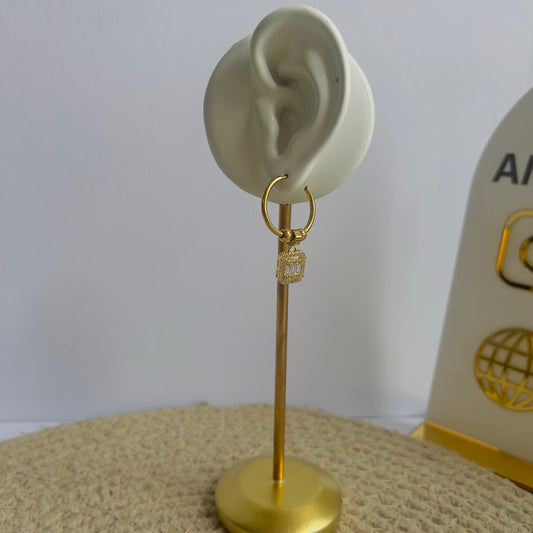 White crystal earrings