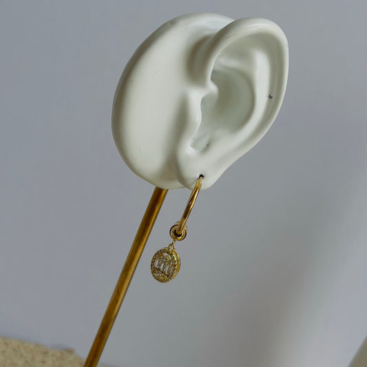 White crystal earrings