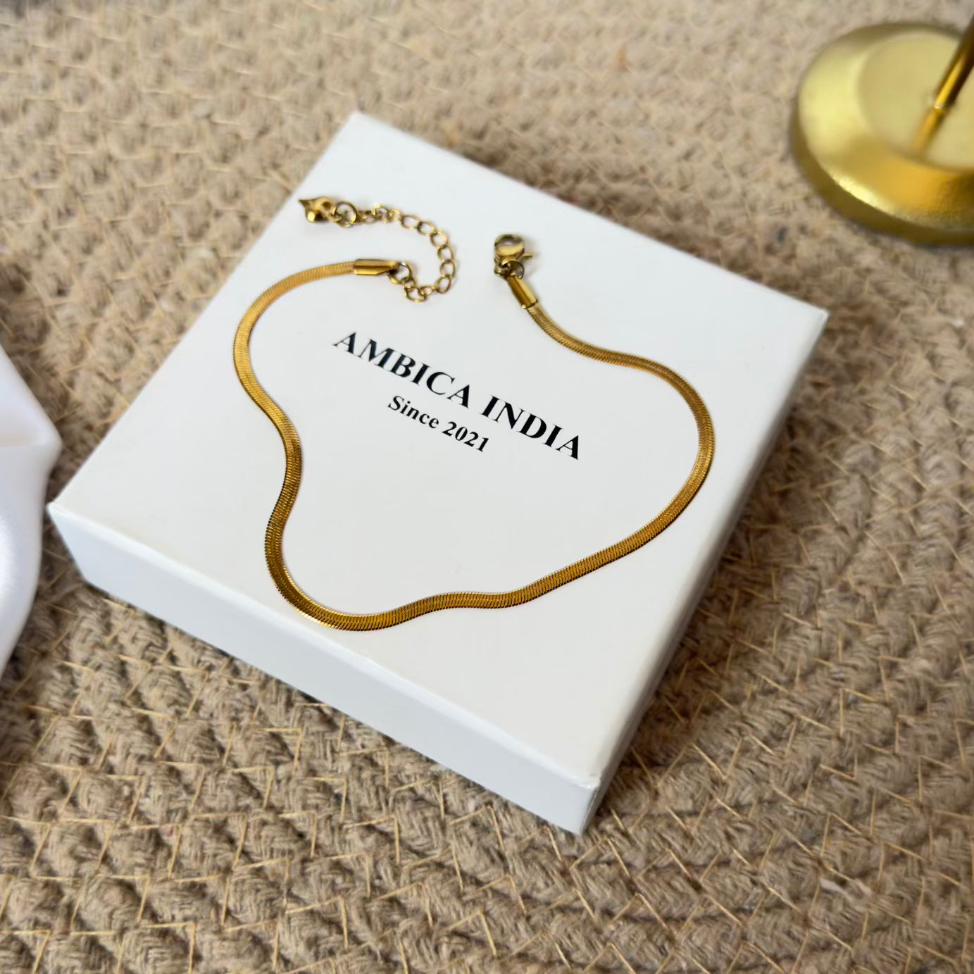 Thin snake chain anklet