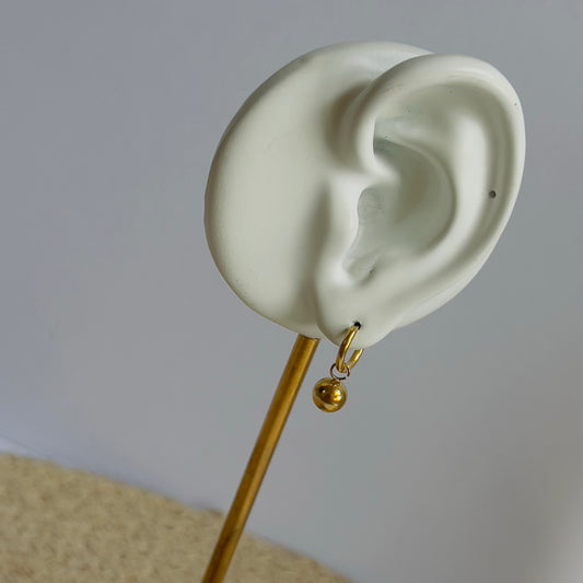 Tiny ball drop earrings