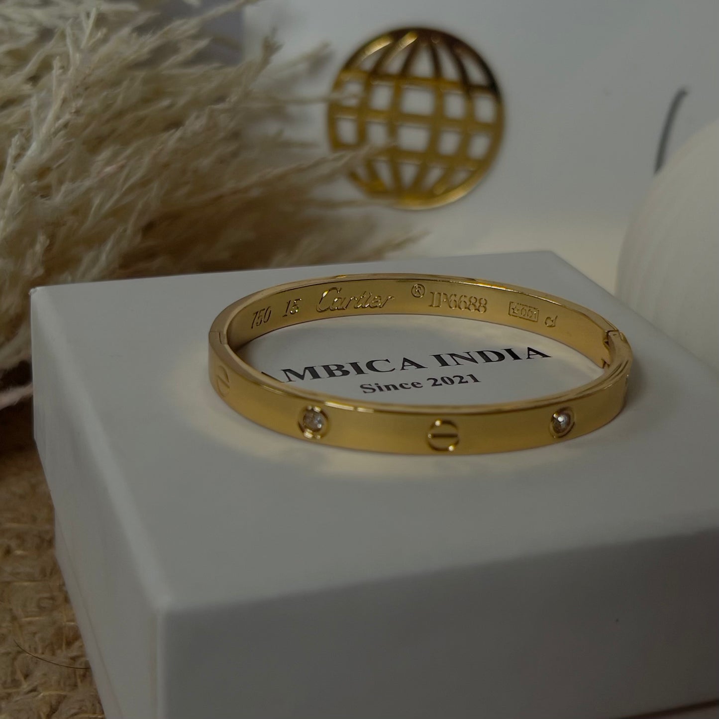 Love Bracelet size: 2.2 Gold plated