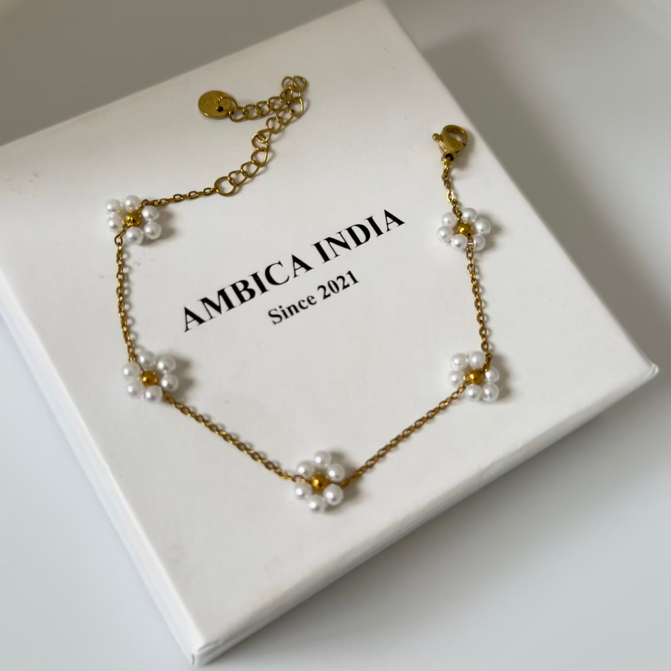 White flower bracelet