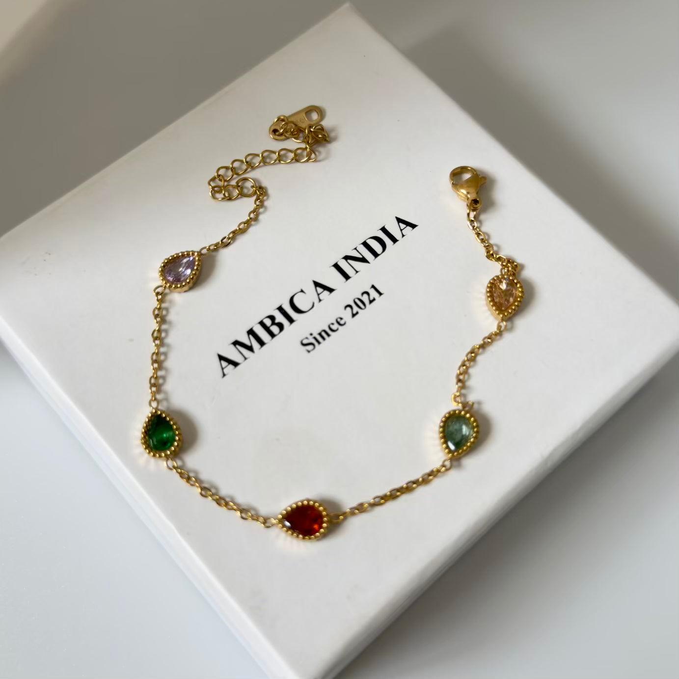 Multicolour crystal bracelet