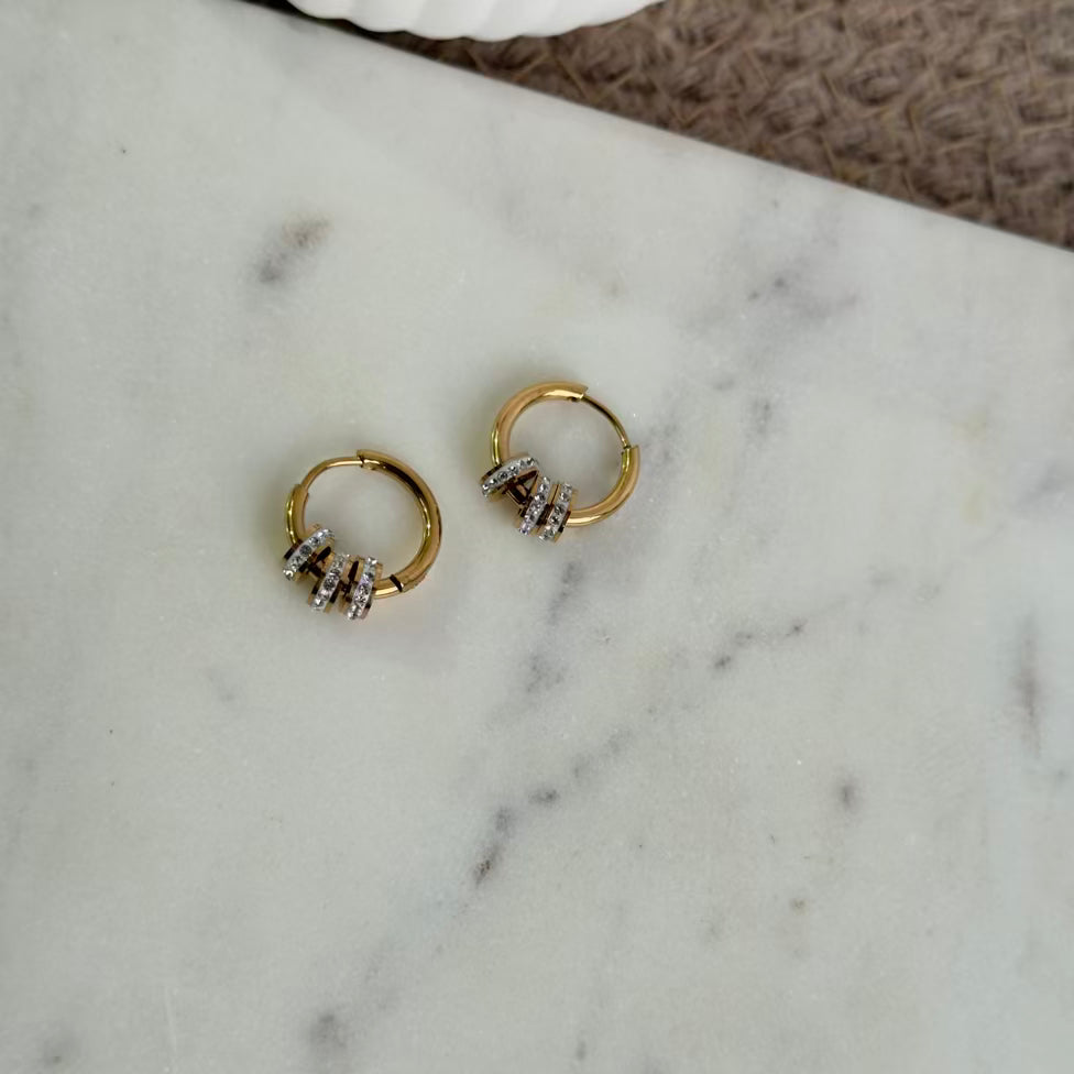 Crystal cluster earrings