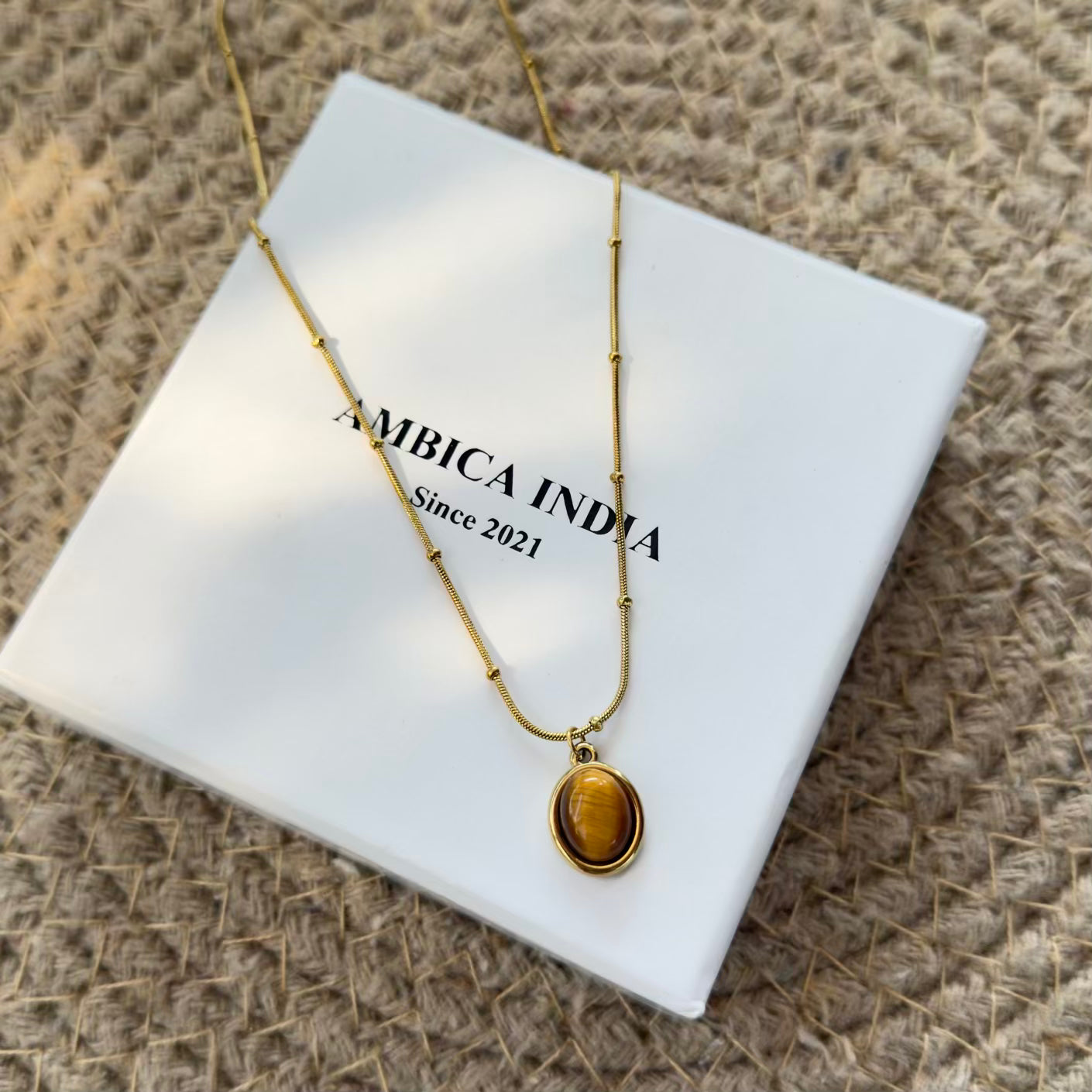 Brown aura necklace