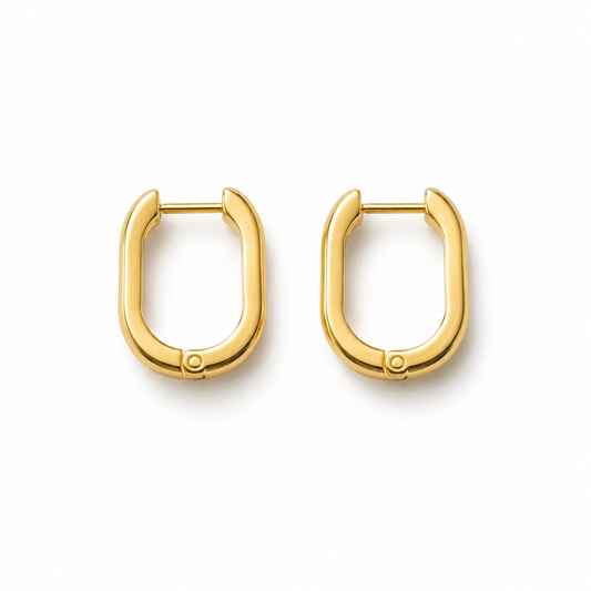 Oval bold hoops