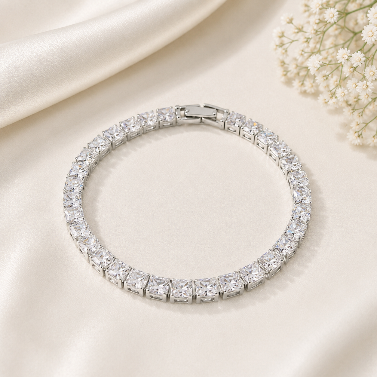 Luxe Line Silver Tennis Bracelet