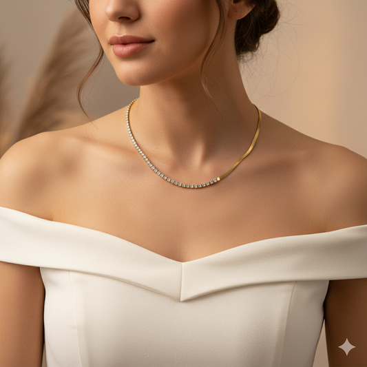 Tennis Luxe Snake Chain