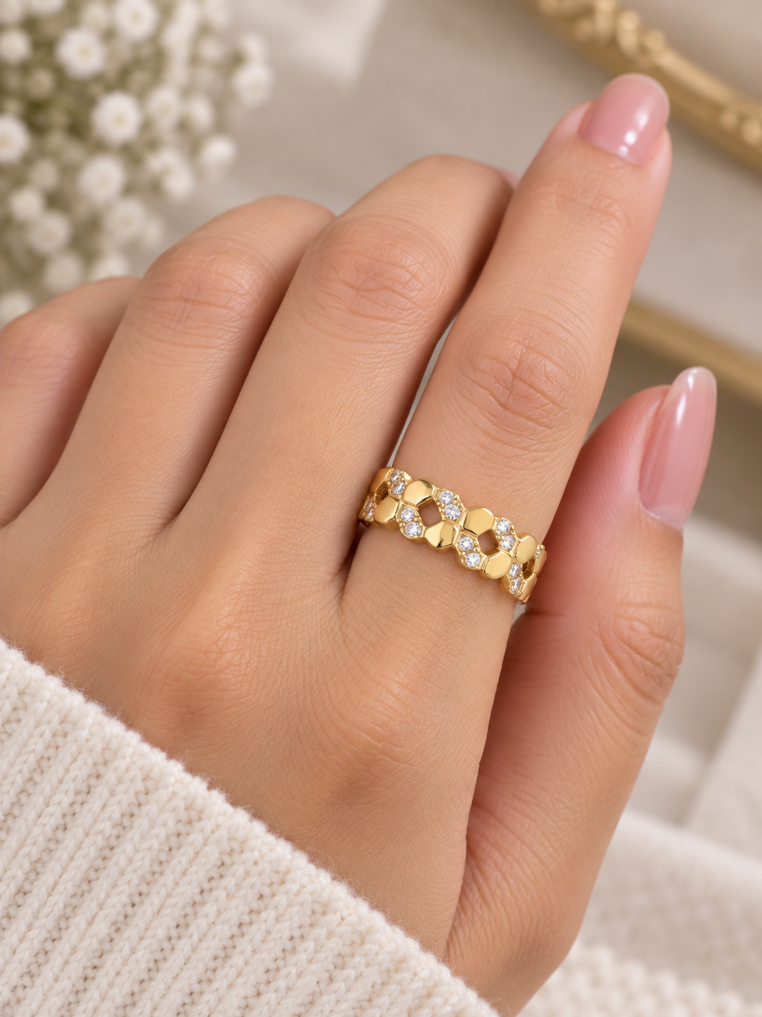 Honeycomb Luxe Ring