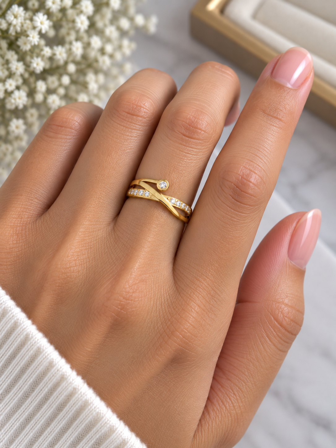 Luna Twist Diamond Ring
