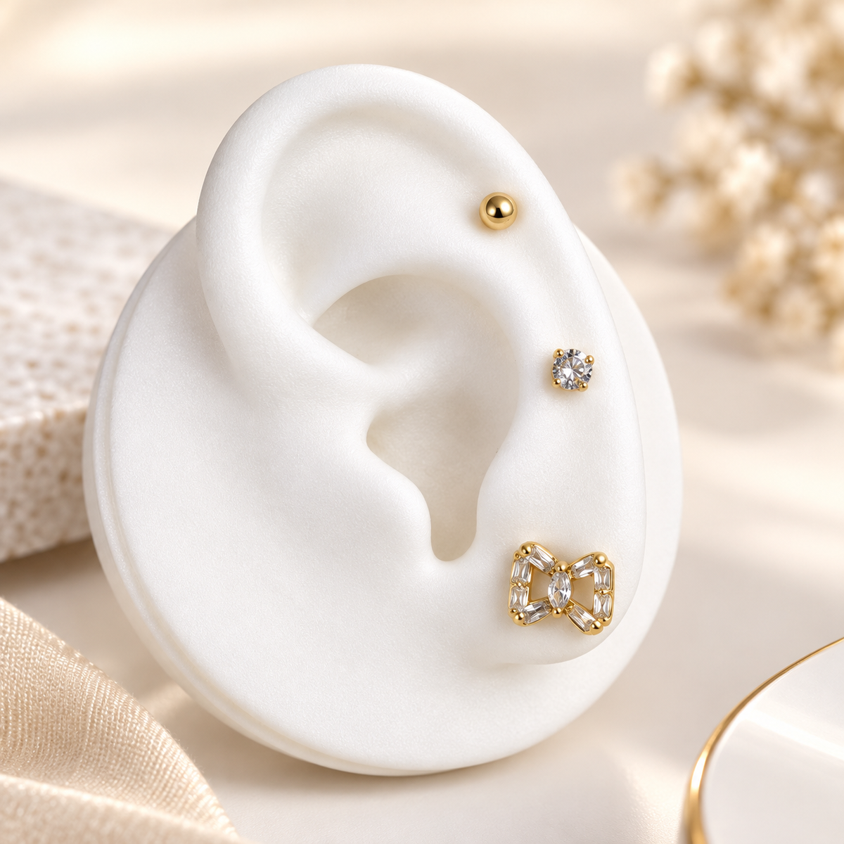 Golden Trio Piercing Set