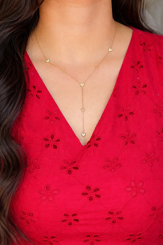 Heart drop necklace