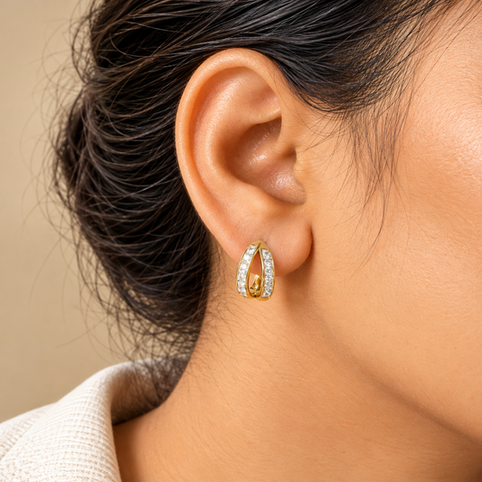 Crystal Arc Luxe Earrings