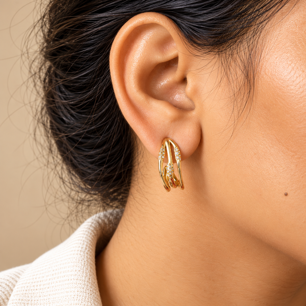 Twisted Glam Hoops