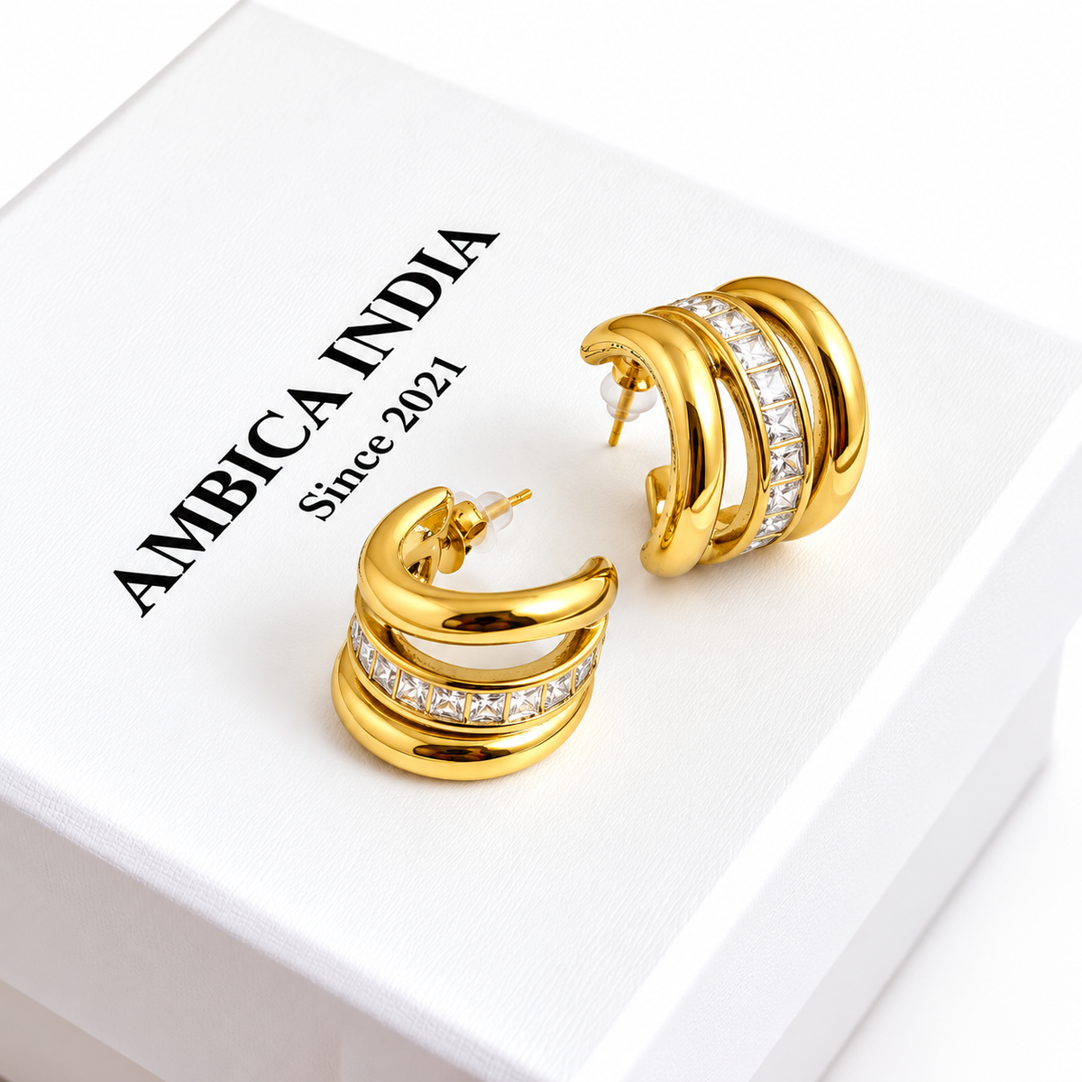 Crystal Luxe Hoop Earrings