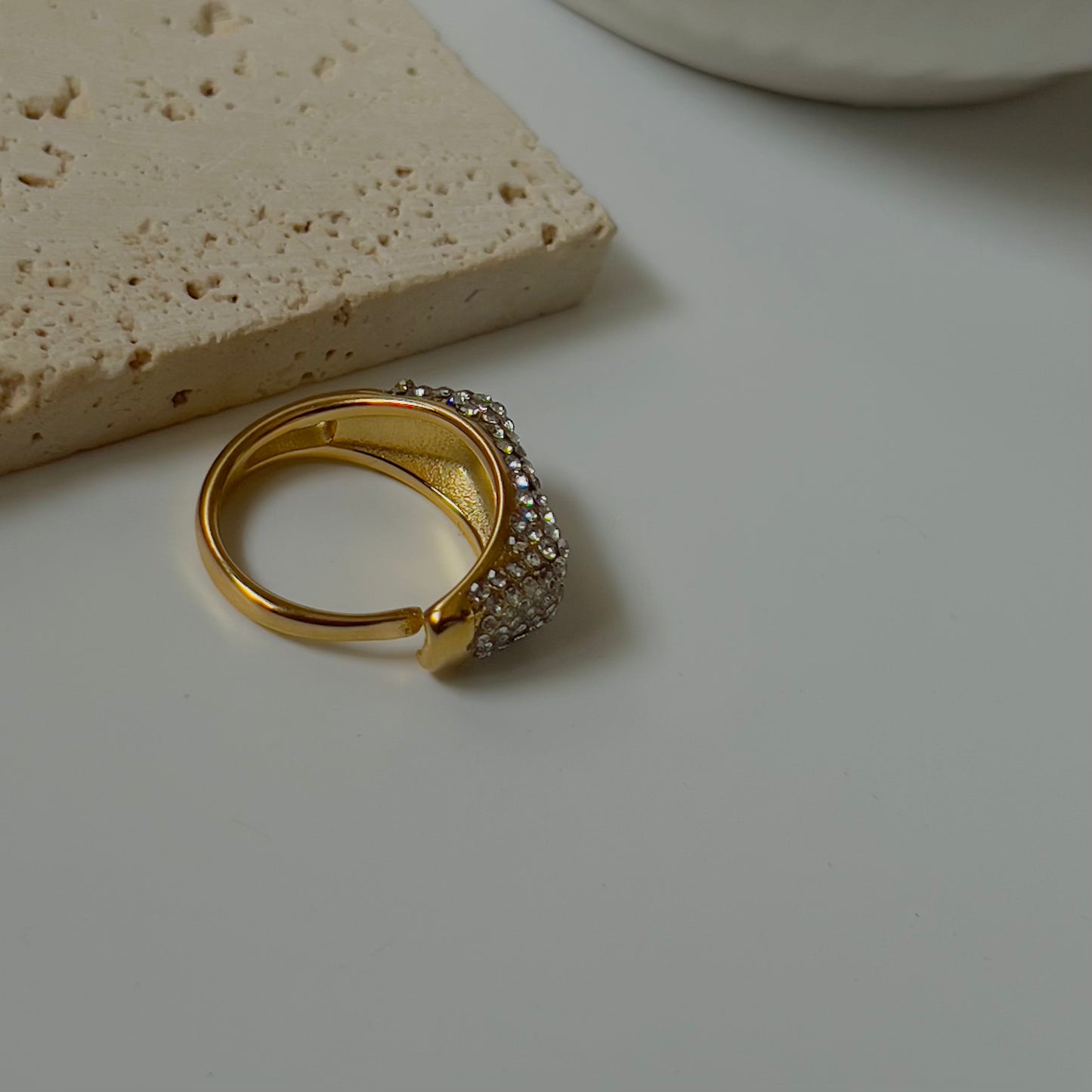 Studded bold ring
