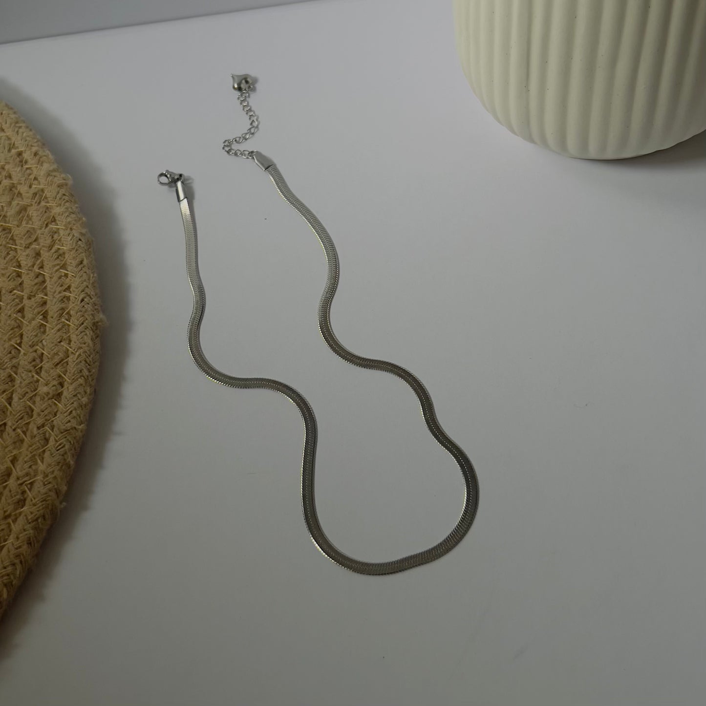 Silver snake chain