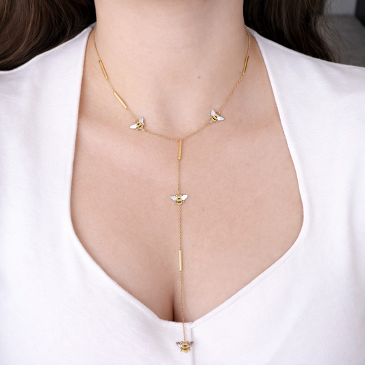 Honeybee necklace