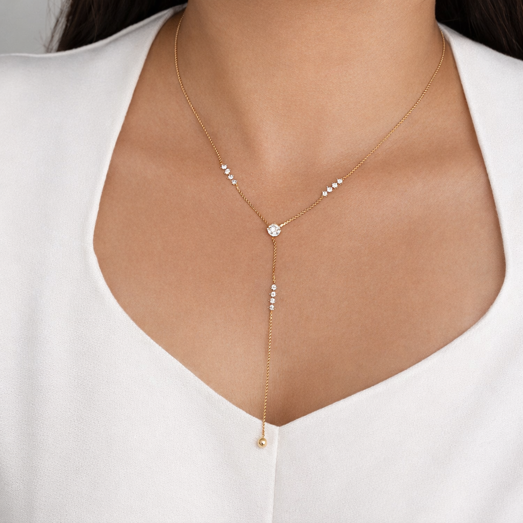 Crystal drop necklace