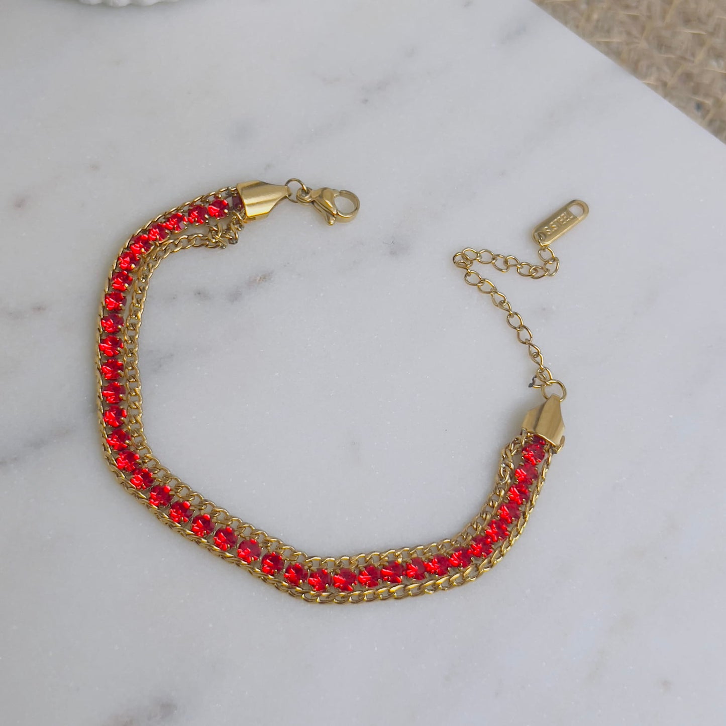 Red crystal bracelet