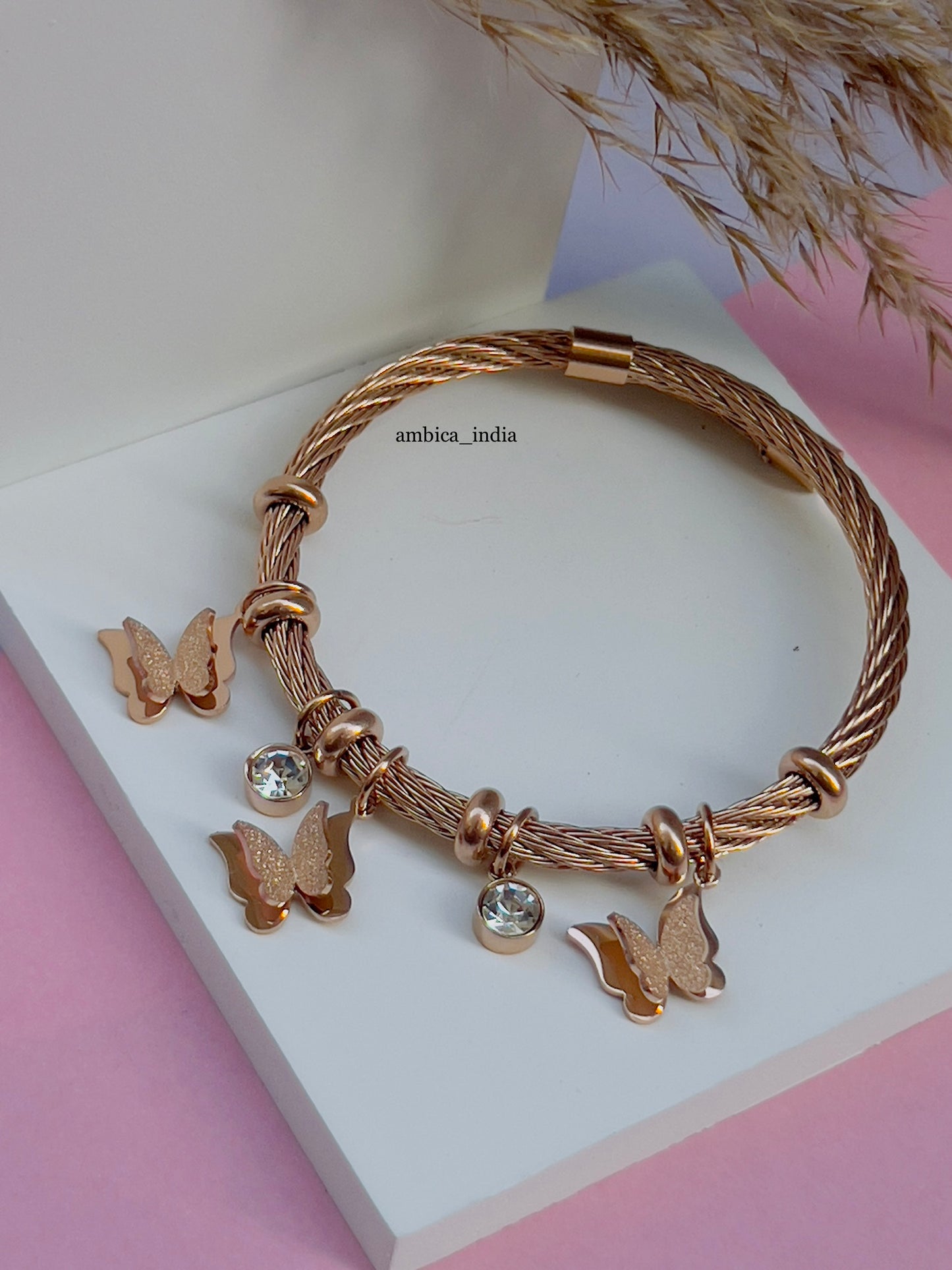 Butterfly charms bracelet