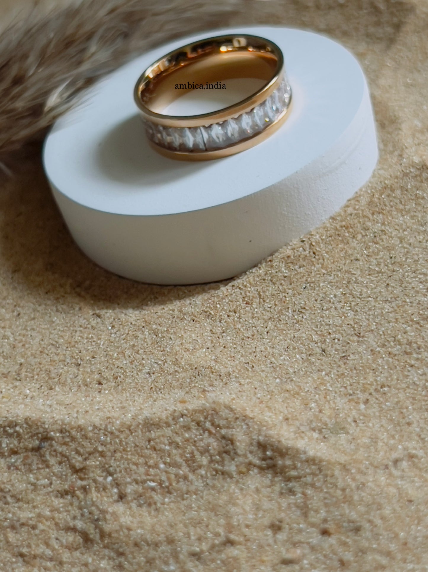 White crystal ring