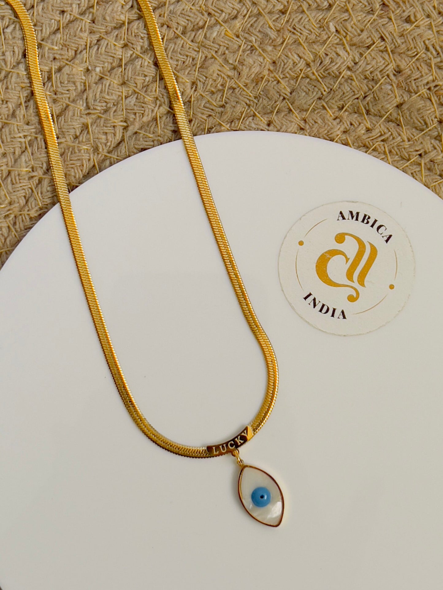 Evileye snake chain necklace