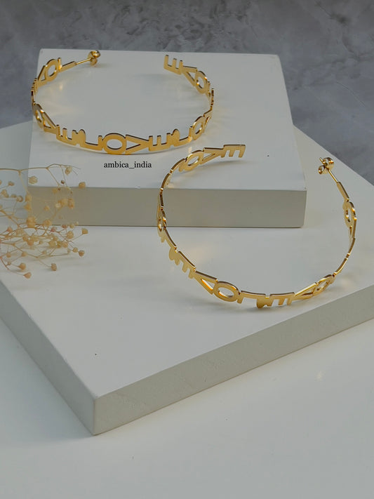 Love gold plated big hoops