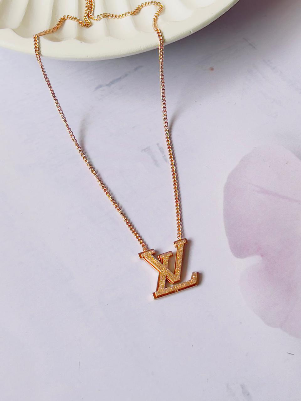 LV Glitter Necklace