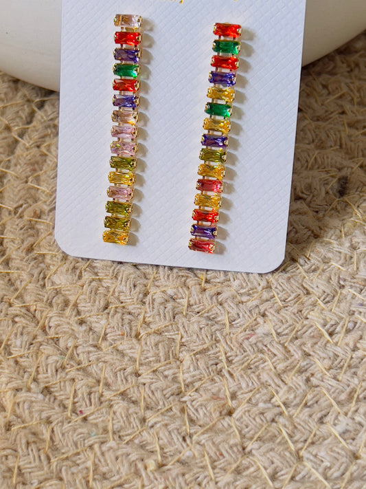 Multicolour Tennis Earrings