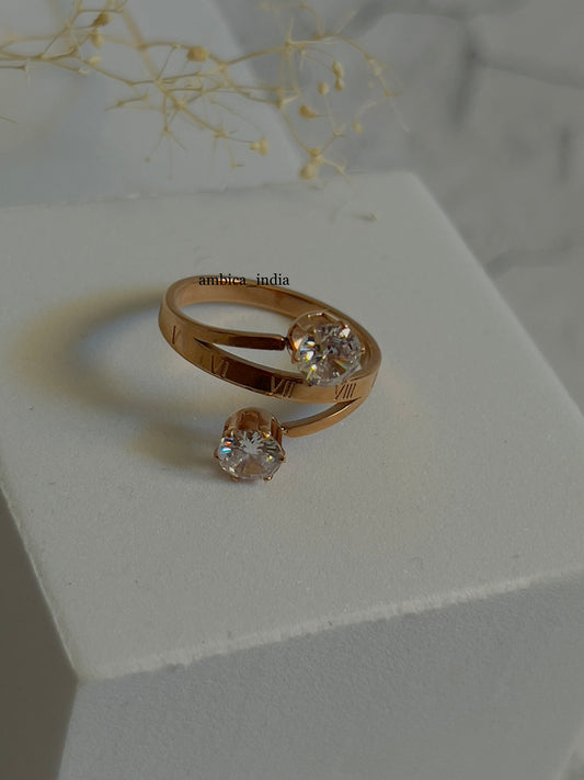 Roman cross diamond ring