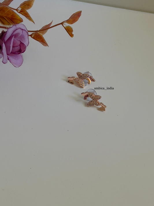 Butterfly studded stud